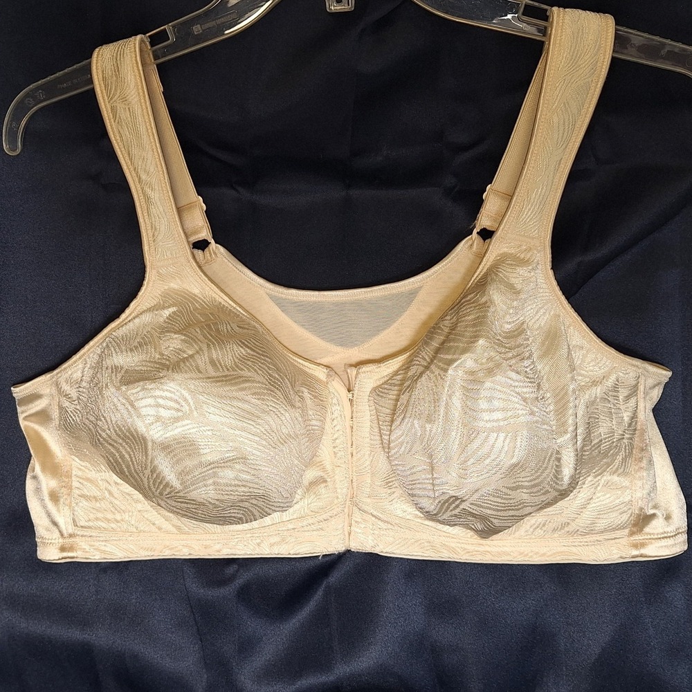 Playtex 44C 18 Hour Posture‎ Boost Front Close Wireless Bra E525 44 C Nude EUC